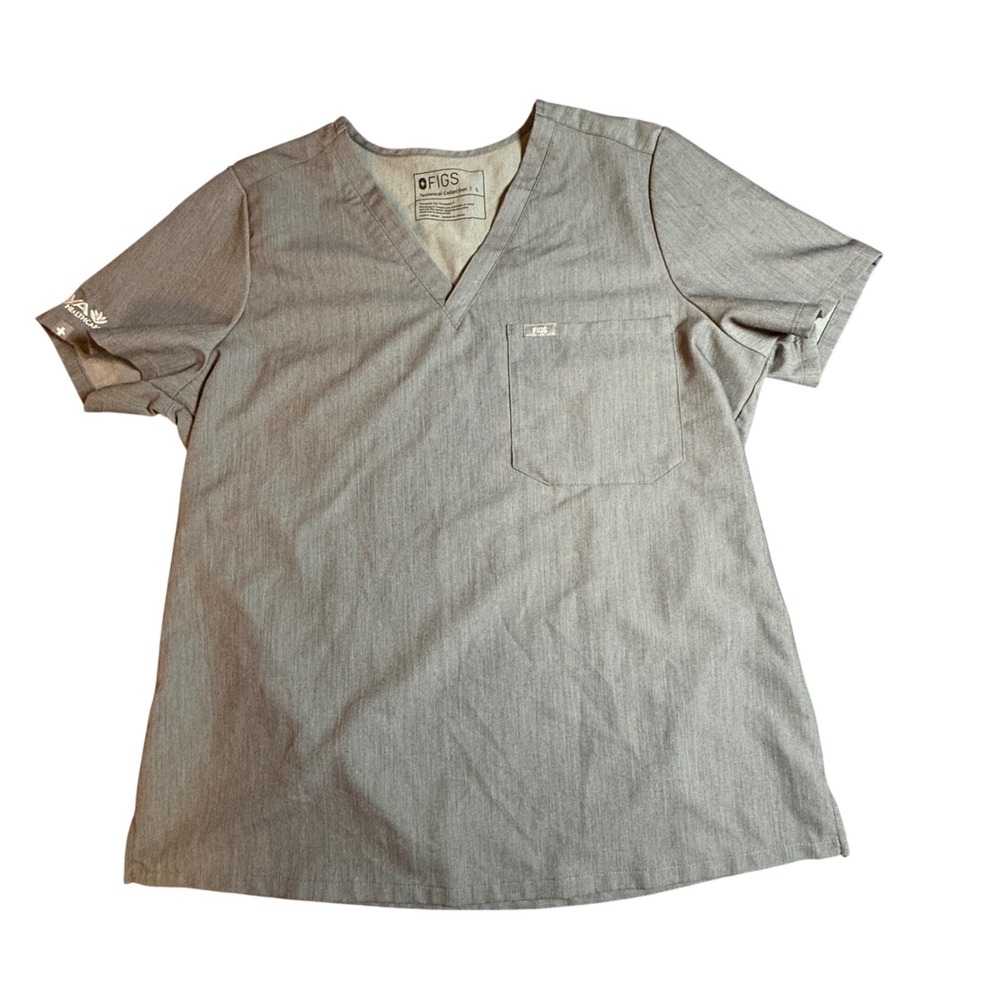 FIGS‎ Technical Collection Casma Graphite Gray AYA HEALTHCARE Scrub Top Size L